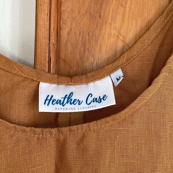 100% Linen Mustard Tank sz M - Picture 4 of 4